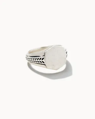 Hicks Signet Ring Oxidized Sterling Silver