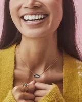 Elisa 18k Gold Vermeil Pendant Necklace in Abalone