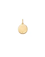 Letter A Coin Charm in 18k Gold Vermeil
