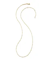 18 Inch Single Satellite Chain Necklace 18k Yellow Gold Vermeil