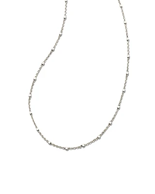 18 Inch Single Satellite Chain Necklace in Sterling Silver