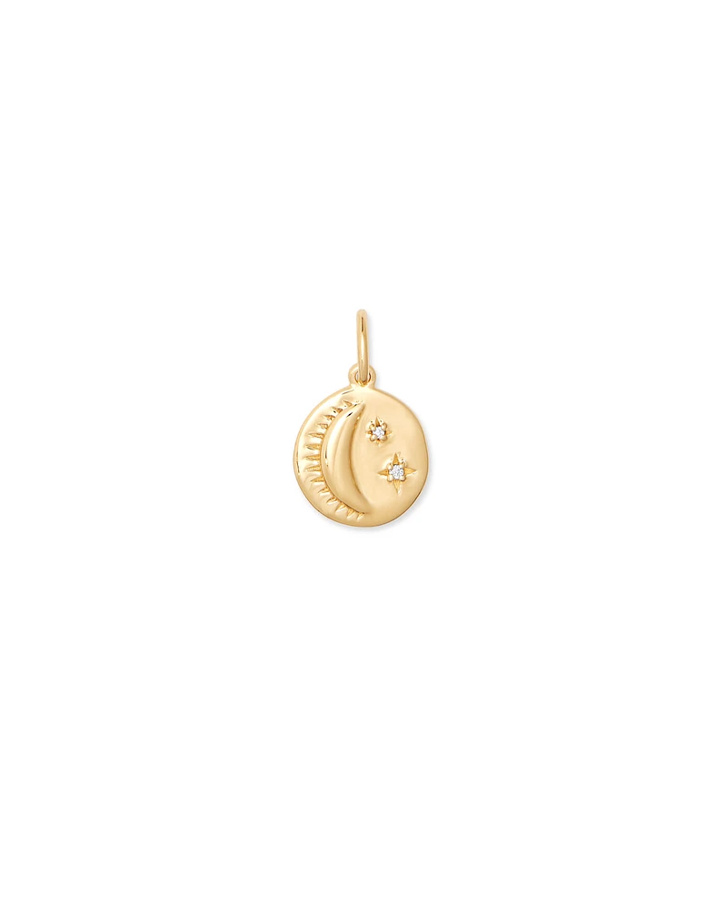 Celestial Coin Charm in 18k Gold Vermeil