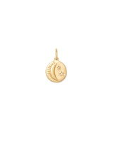 Celestial Coin Charm in 18k Gold Vermeil