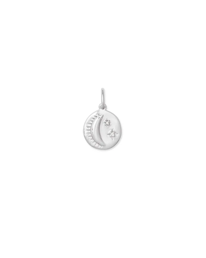 Celestial Coin Charm in Sterling Silver