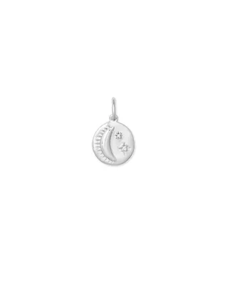 Celestial Coin Charm in Sterling Silver