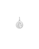 Celestial Coin Charm in Sterling Silver