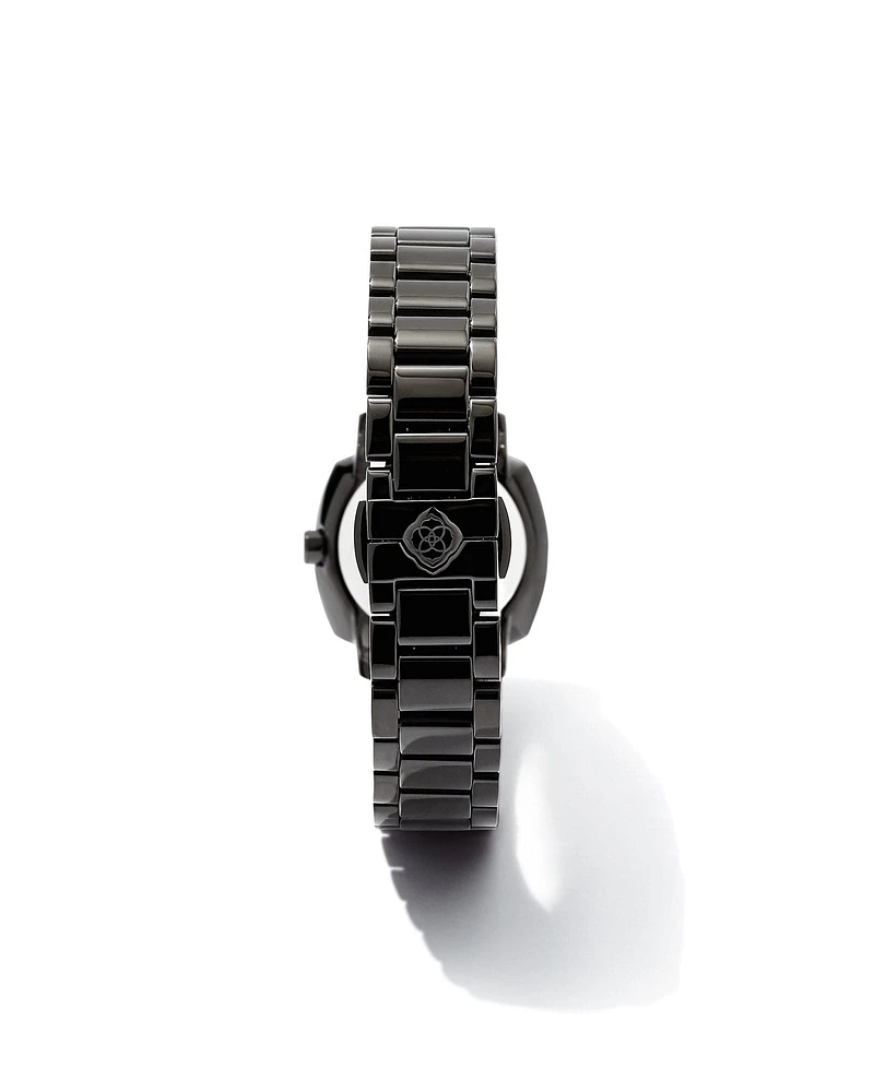 Dira Black Stainless Steel 28mm Watch in Black Mother-of-Pearl