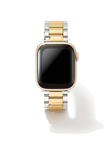 Dira 3 Link Watch Band Gold Tone & Black Stainless Steel