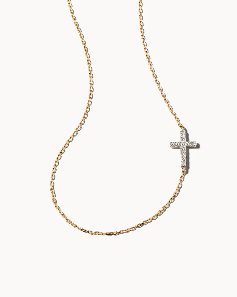 Cross Strand Necklace 14k Yellow Gold