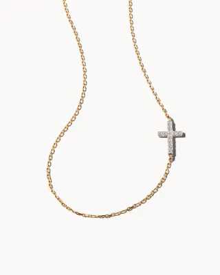 Cross Strand Necklace in 14k Gold