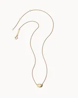 Nellie 14k Yellow Gold Pendant Necklace in White Opal