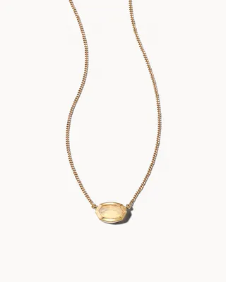 Nellie 14k Yellow Gold Pendant Necklace in White Opal
