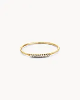 Mila 14k Yellow Gold Band Ring White Diamond