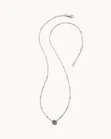 Vanessa Sterling Silver Pendant Necklace in Platinum Drusy