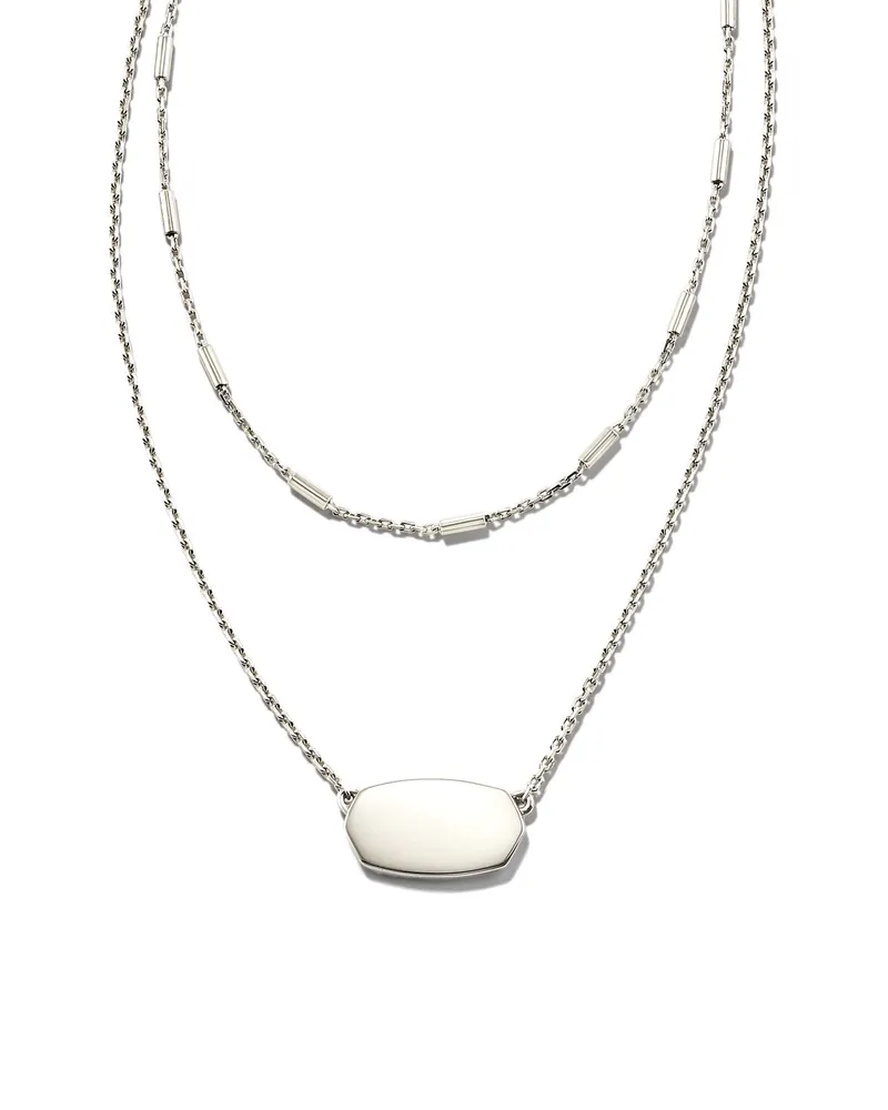 Elisa Multi Strand Necklace in Sterling Silver