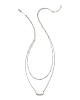 Elisa Multi Strand Necklace in Sterling Silver