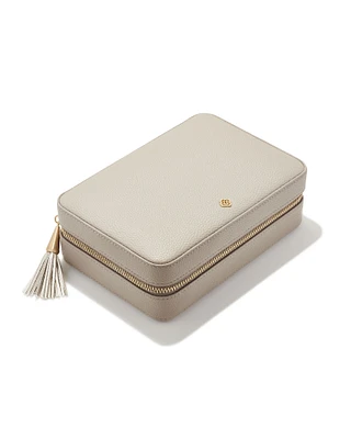 Medium Travel Jewelry Case in Taupe