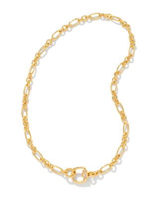 Josephine 18k Gold Vermeil Chain Necklace in White Sapphire