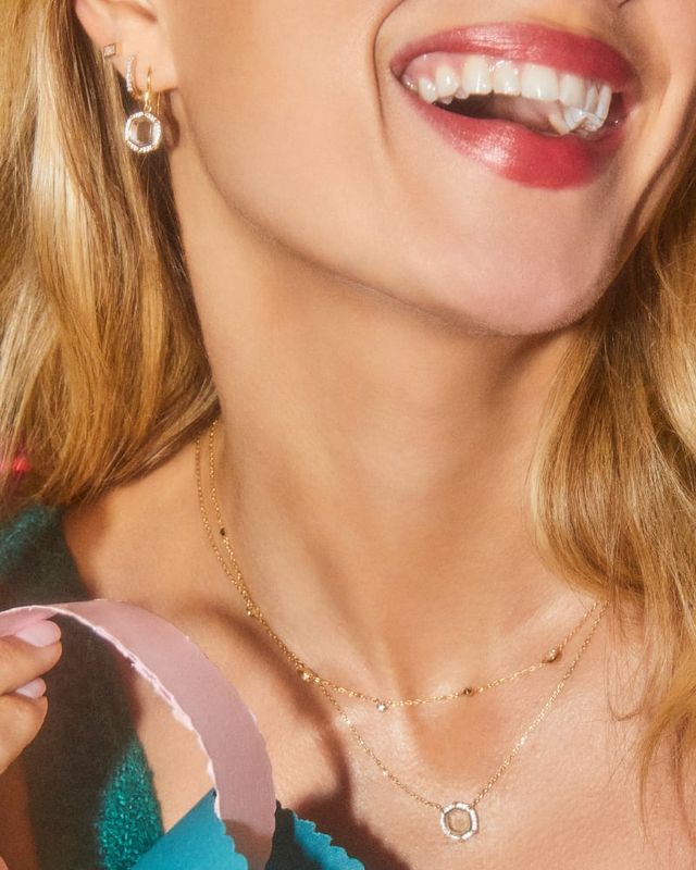 Davie 18k Gold Vermeil Pendant Necklace in Aquamarine | Kendra Scott