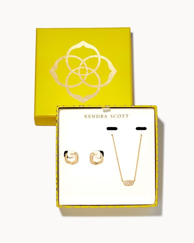 KENDRA SCOTT CRYSTAL LETTER COLLECTION 14K YELLOW GOLD PLATED