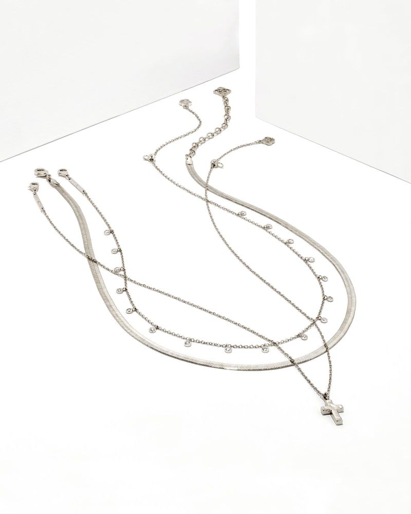 Kendra Scott Men's Cross Necklace Oxidized Sterling Silver – Versatile  Boutique