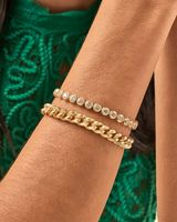 Carmen Gold Tennis Bracelet in Ruby Mix