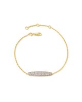 Davie 18k Gold Vermeil Trio Delicate Bracelet in White Sapphire | Kendra  Scott