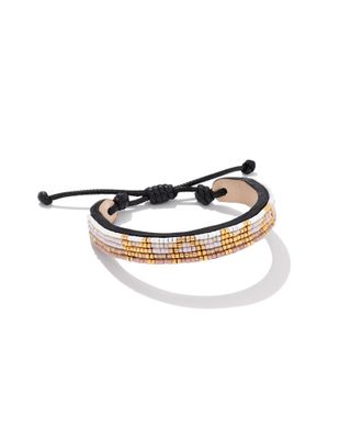 Mama Beaded Friendship Bracelet in White Ombre Mix