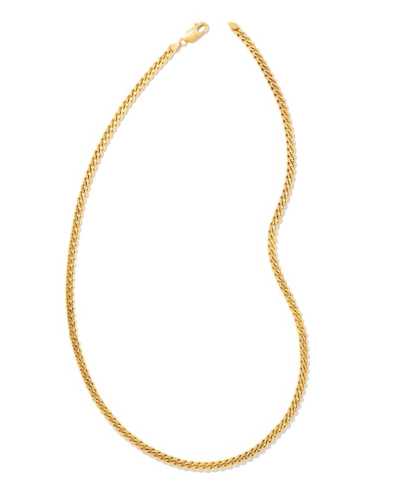 Elisa Curb Chain Necklace in 18k Gold Vermeil