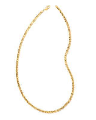 Curb Chain Necklace in 18k Oxidized Yellow Gold Vermeil