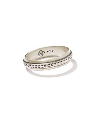 Hicks Band Ring Oxidized Sterling Silver