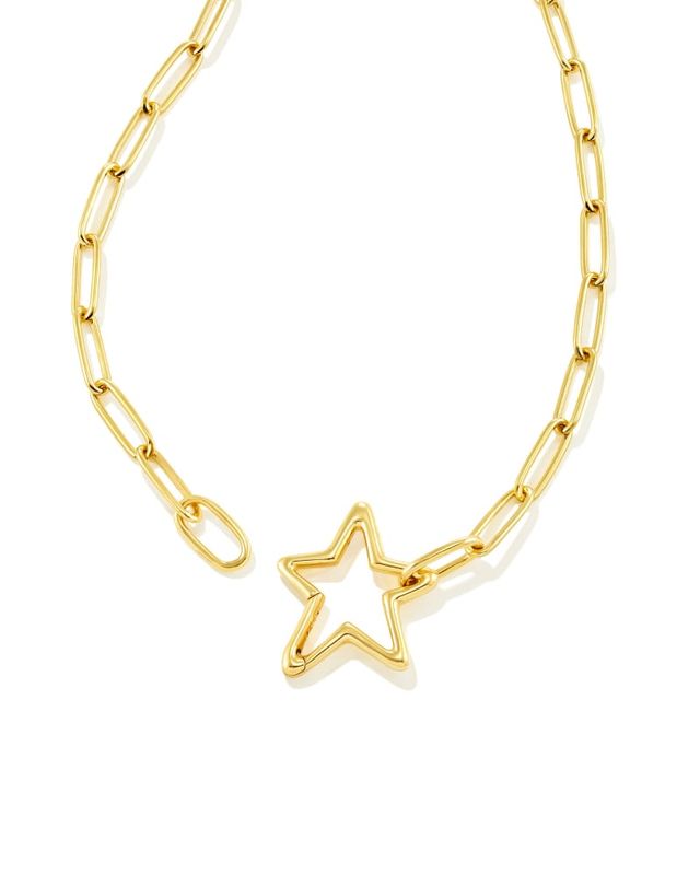 Elisa Curb Chain Necklace in 18k Gold Vermeil