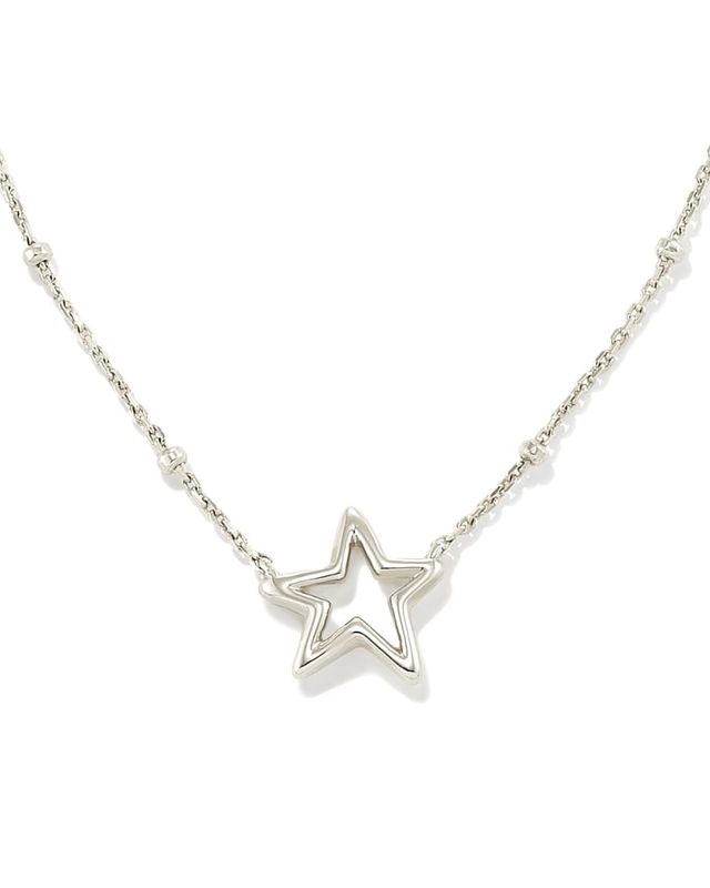 Kendra Scott Open Star Pendant Necklace in Sterling Silver