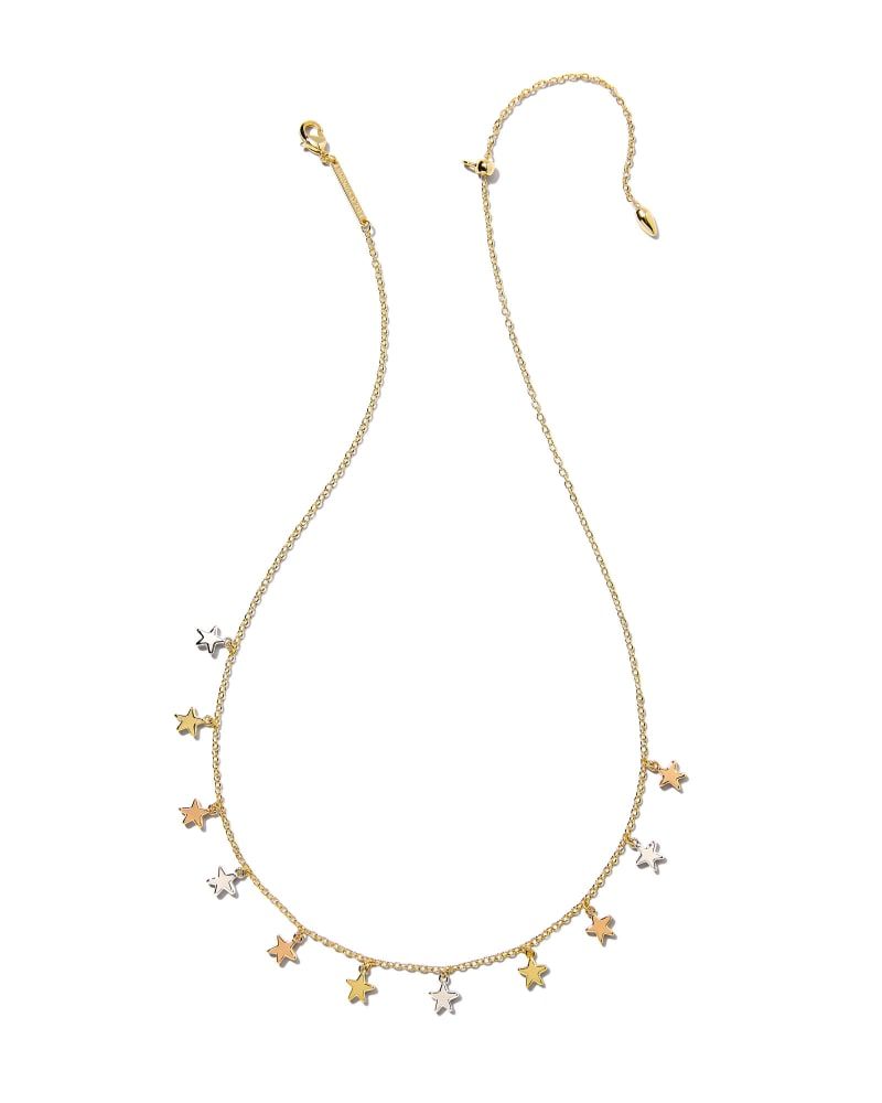 Kendra Scott Sloane Gold Star Strand Necklace in Multi Mix