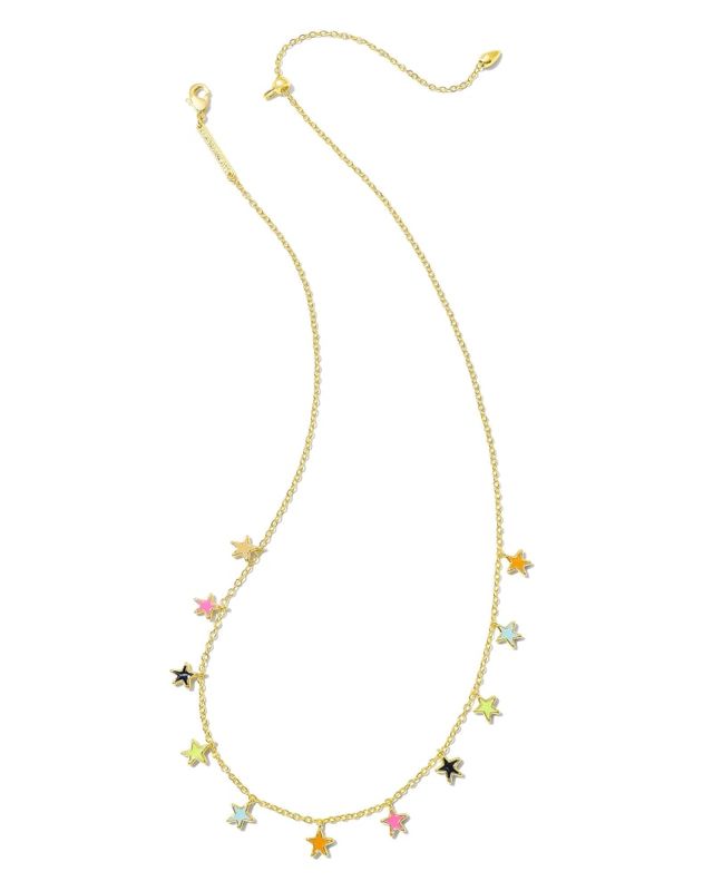 Jae Star Gold Pendant Necklace in Blue Drusy | Kendra Scott