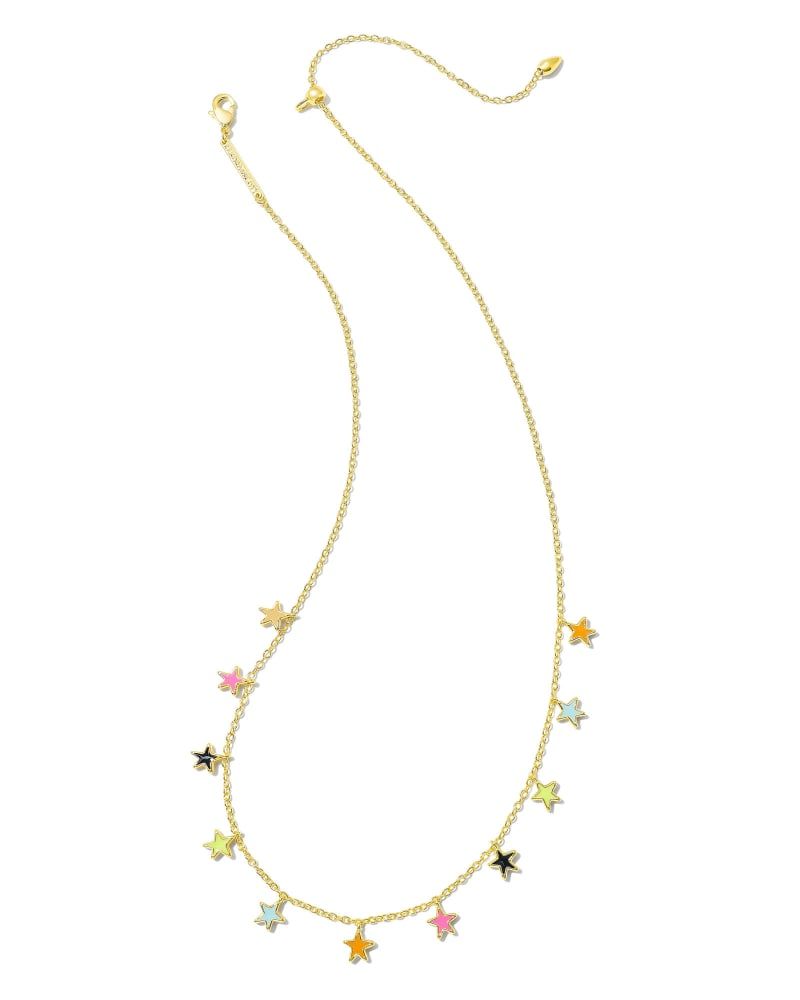 Kendra Scott Sloane Gold Star Strand Necklace in Multi Mix