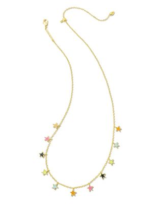 Kendra Scott Jae Star Pendant Necklace Gold Blue Drusy