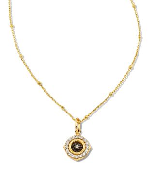 Bristol 18k Yellow Gold Vermeil Link Necklace in White Sapphire