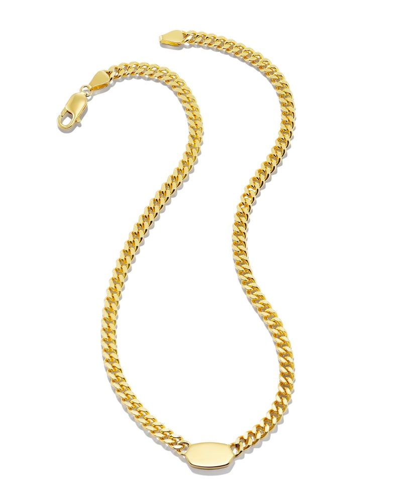 Figaro Chain Necklace in 18k Gold Vermeil