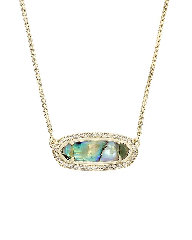 Abbie Silver Pendant Necklace in Iridescent Abalone | Kendra Scott