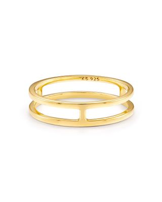 Bennett Double Band Ring 18k Yellow Gold Vermeil