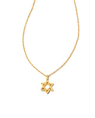 Star of David Pendant Necklace in Gold