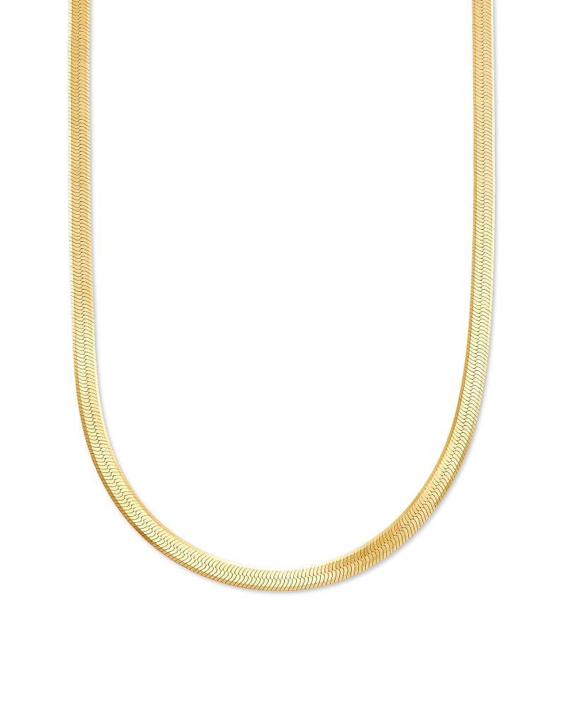 Herringbone Chain Bracelet in 18k Yellow Gold Vermeil