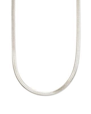 Herringbone Chain Necklace in Sterling Silver