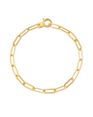 Large Paperclip Chain Bracelet in 18k Gold Vermeil