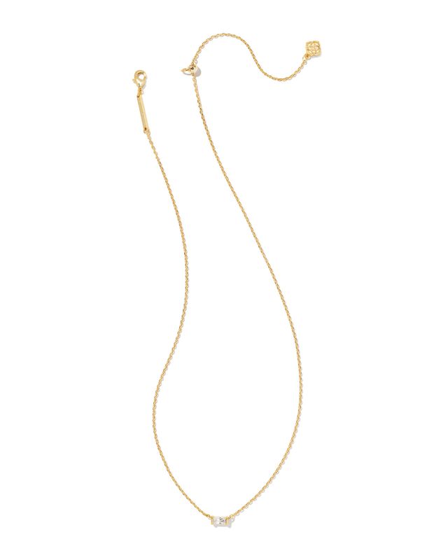 Juliette Gold Drop Earrings in White Crystal