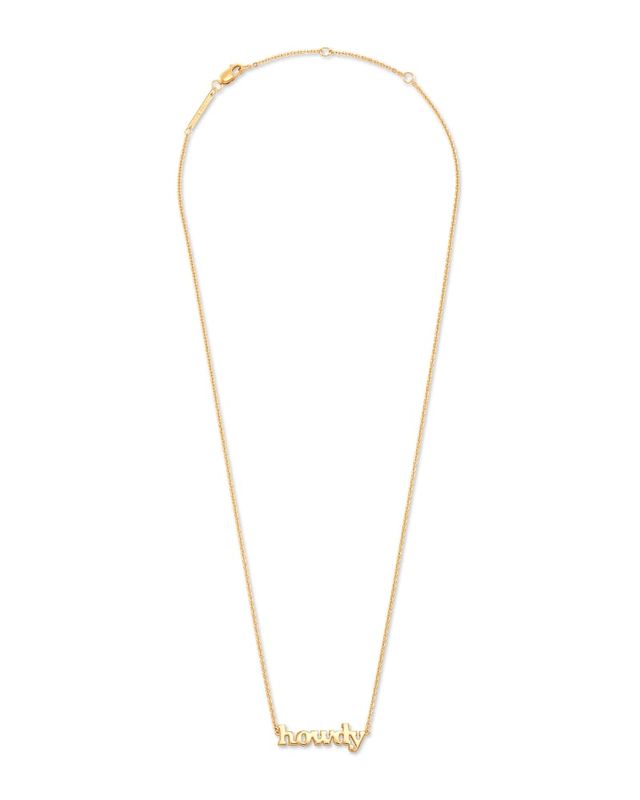 Altar'd State 18K Gold Howdy Necklace