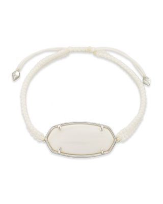 Elle Silver Friendship Bracelet in White Mother-Of-Pearl