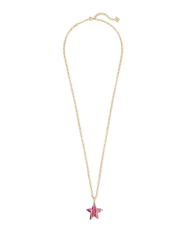Kendra Scott Jae Star Crystal Pendant Necklace In White Crystal | ModeSens