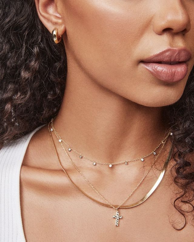 Urban Outfitters Delicate Cross Layering Necklace Set | The Summit